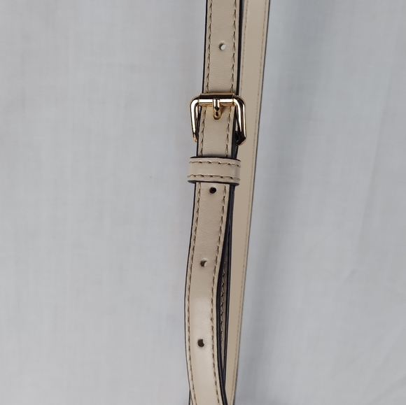 Michael Kors Lexington Crossbody Pebbled Cream Leather Large Purse Bag Fashion - Picture 5 of 16